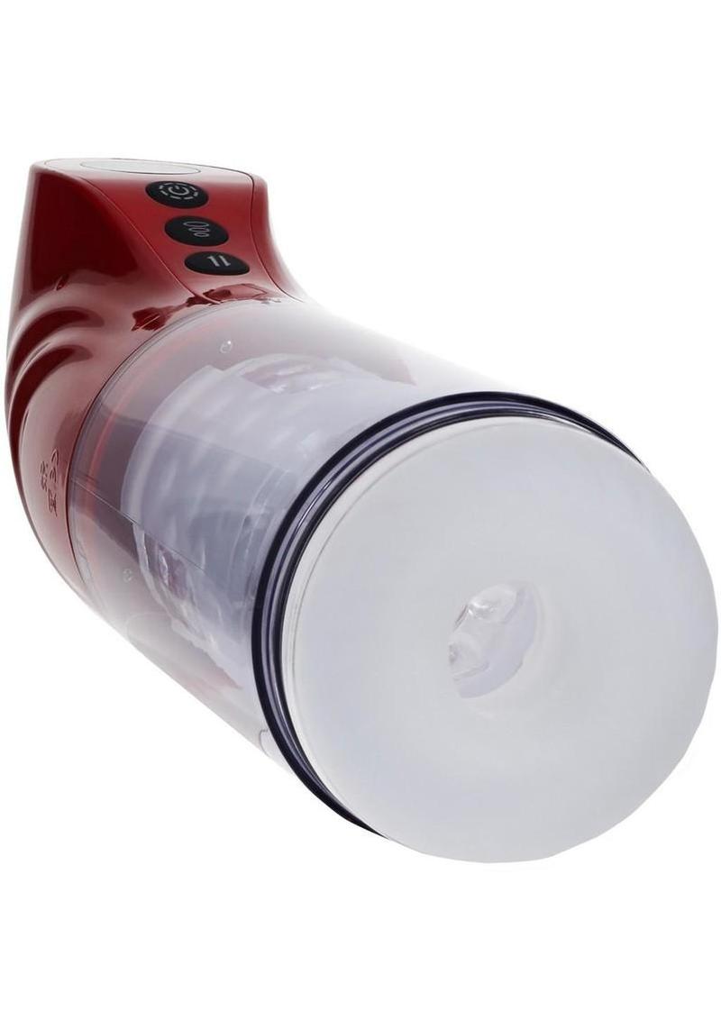 Pumped Strokemate Multi-Function Rechargeable Masturbator - Metallic Red