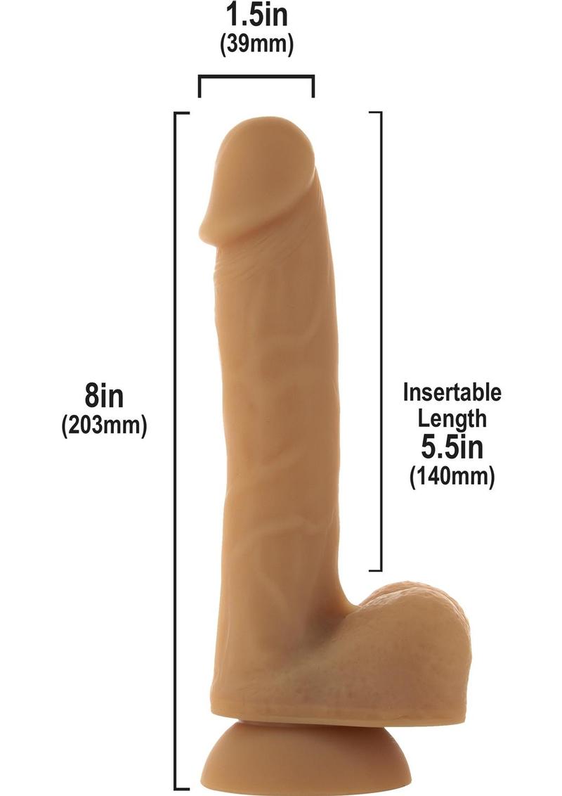 Addiction Andrew Bendable Silicone Dong – 8in Caramel
