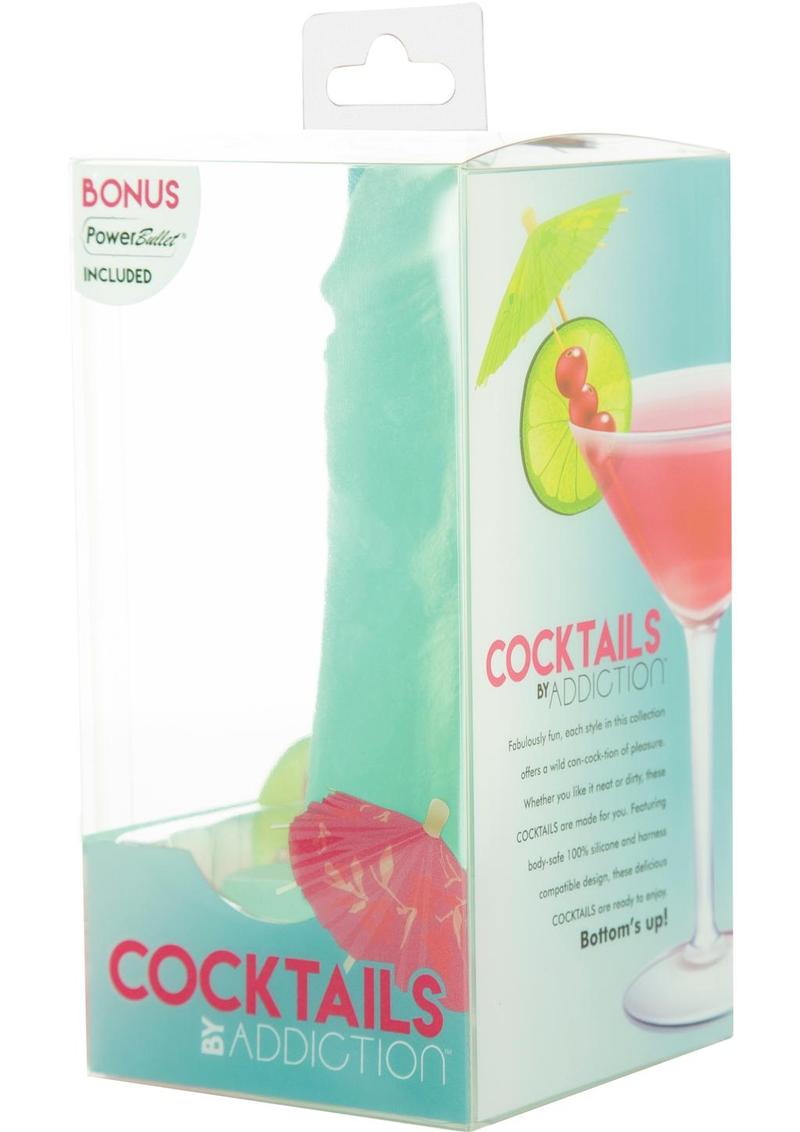Addiction Cocktails Vibrating Silicone Dildo – 5.5in with Bonus Bullet