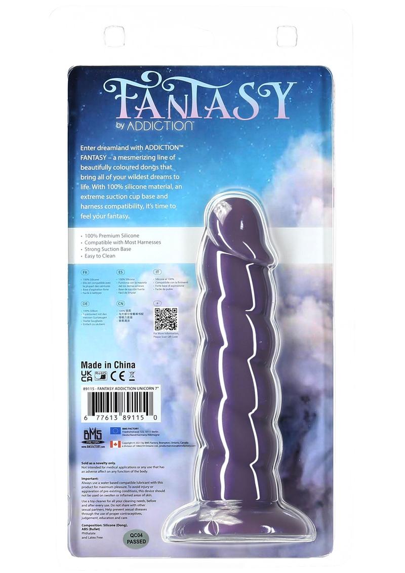 Addiction Fantasy Unicorn Silicone Dildo – Ribbed Textured