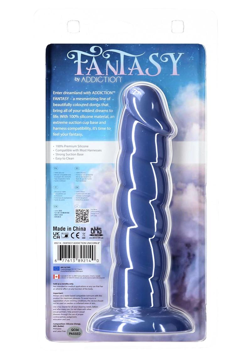 Addiction Fantasy Unicorn Silicone Dildo – Ribbed Textured