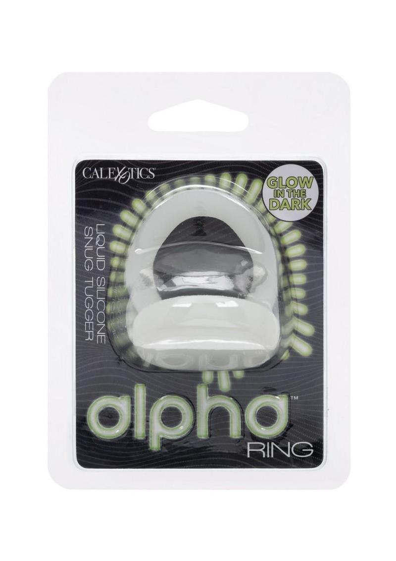 Alpha Liquid Silicone Snug Tugger - Glow In The Dark/White