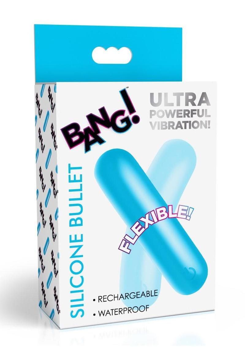 Bang Flexible Rechargeable Silicone Bullet - Blue
