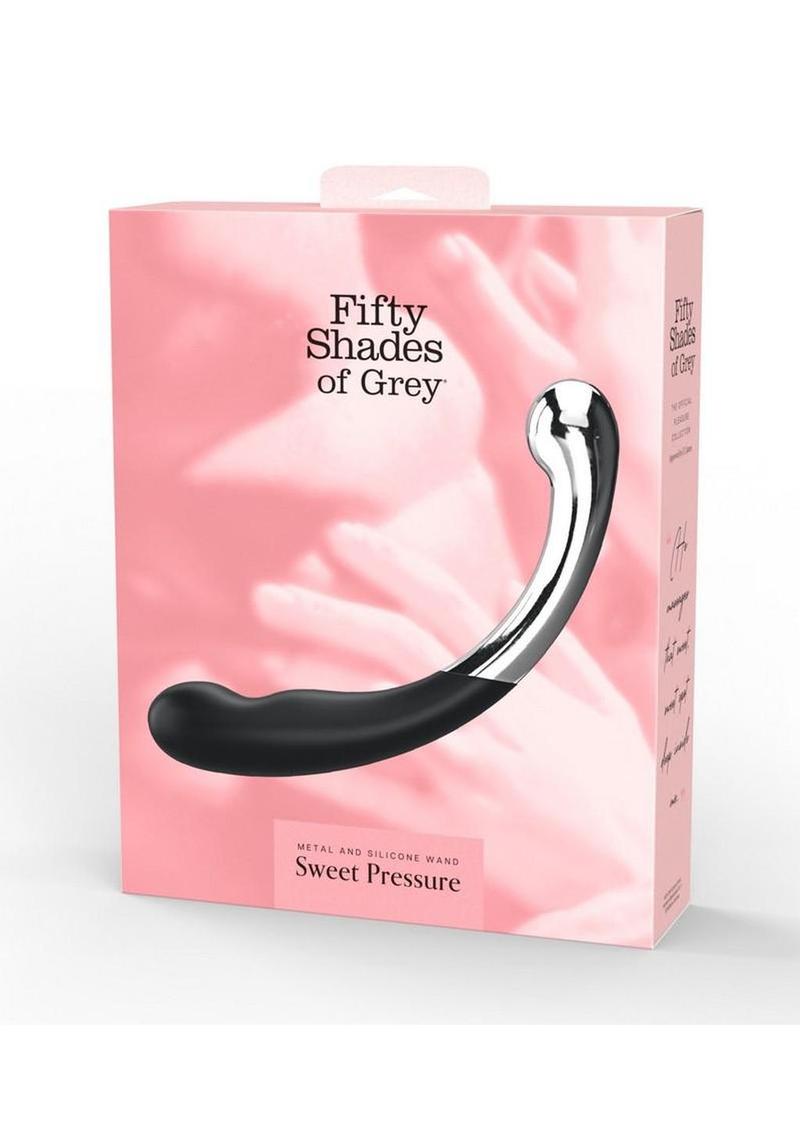 Fifty Shades Of Grey Sweet Pressure Silicone and Metal Dildo - Black/Silver