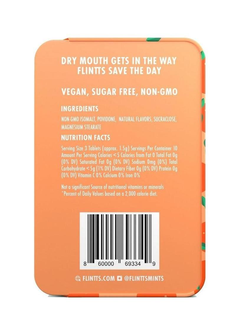 Flintts Mints Mouth Watering Oral Delights — Sour Tangerine