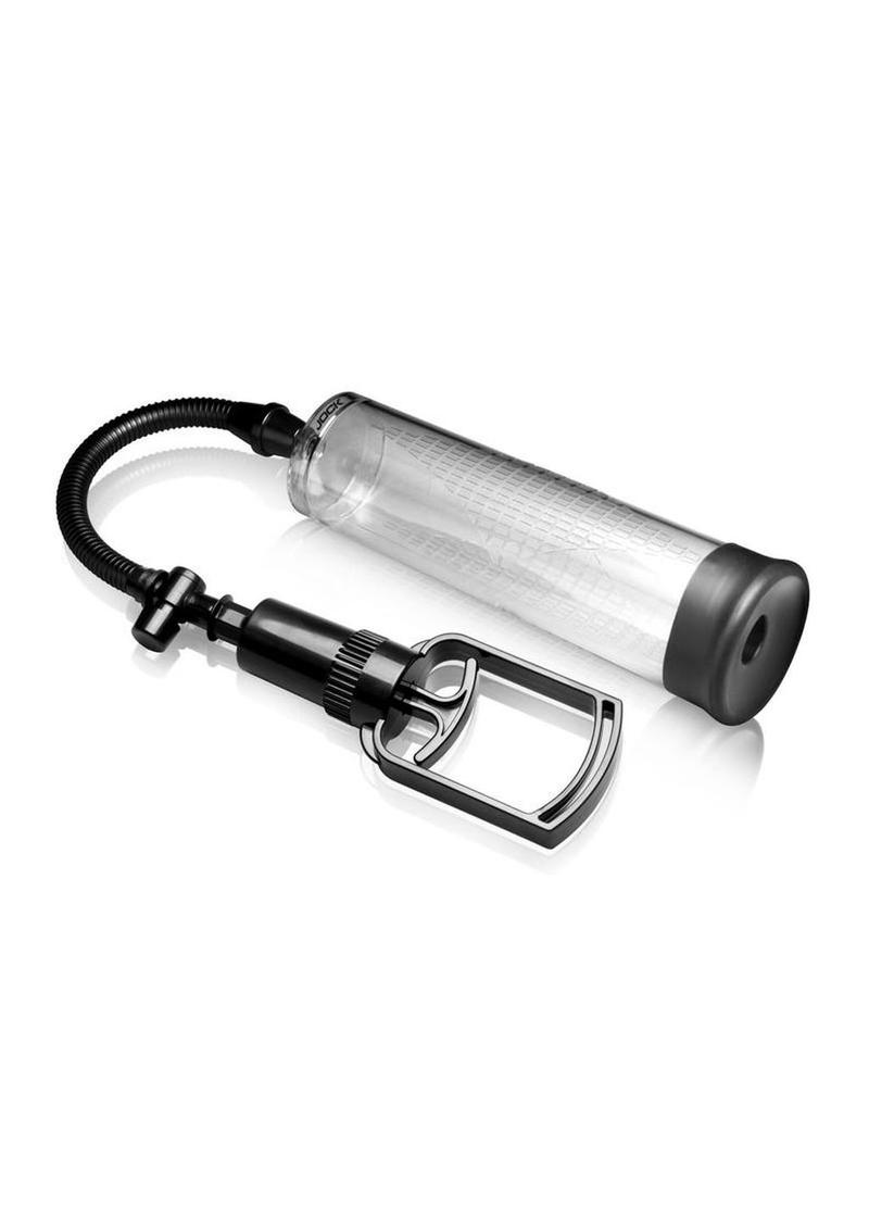 Jock Amp Up Penis Pump with Pull Rod - Black/Clear