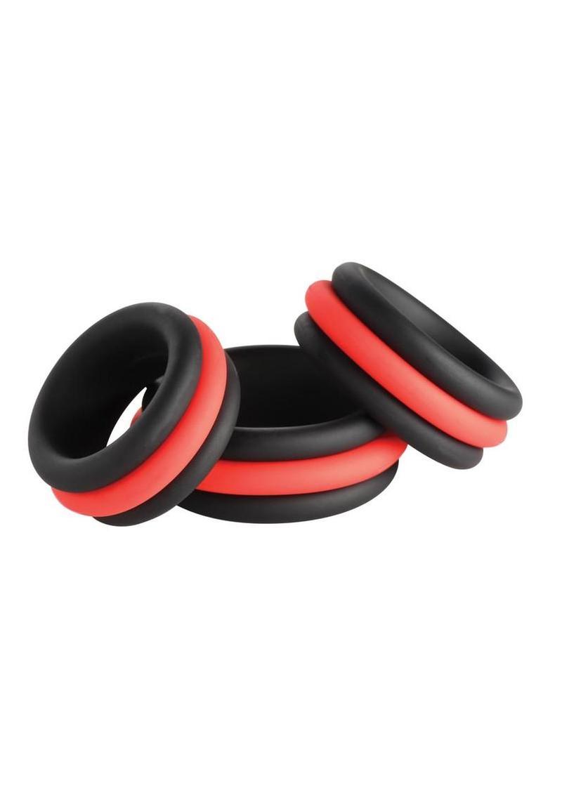 Jock Enhancers 2-In-1 Silicone Cock Ring Set of 3