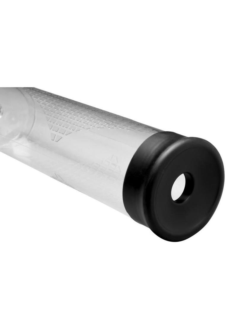 Jock Pump Up Penis Pump with Gauge & Trigger Handle - Black/Clear