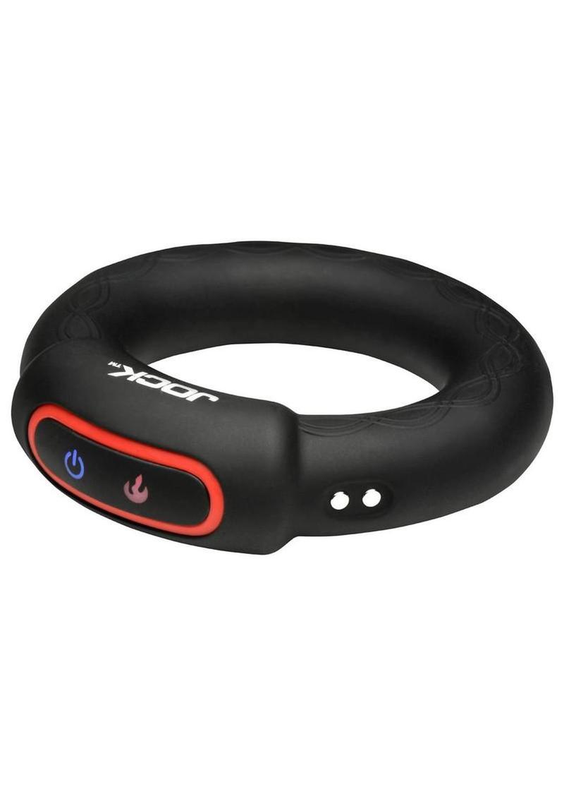 Jock Rumbler Vibrating and Warming Rechargeable Silicone C-Ring 1.8in with Remote