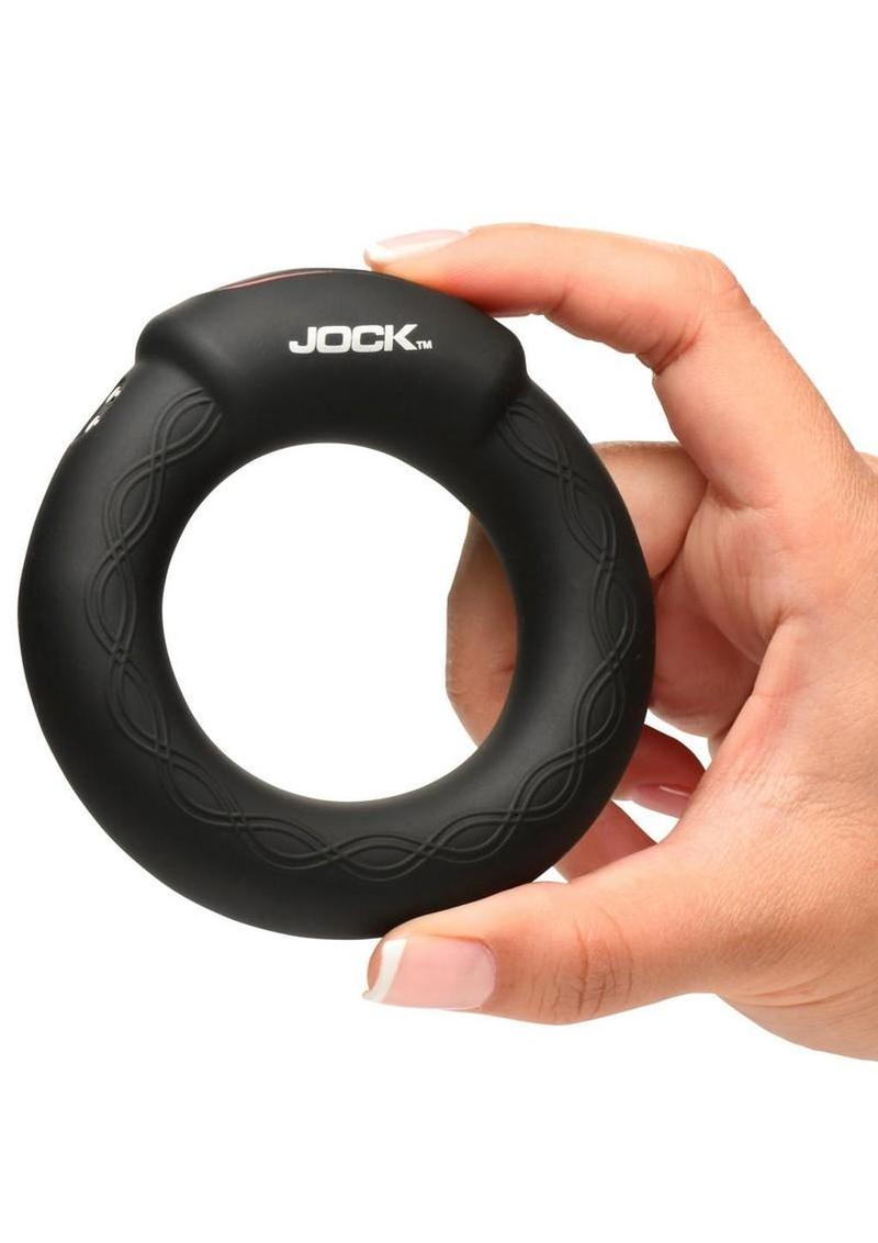 Jock Rumbler Vibrating and Warming Rechargeable Silicone C-Ring 2in with Remote