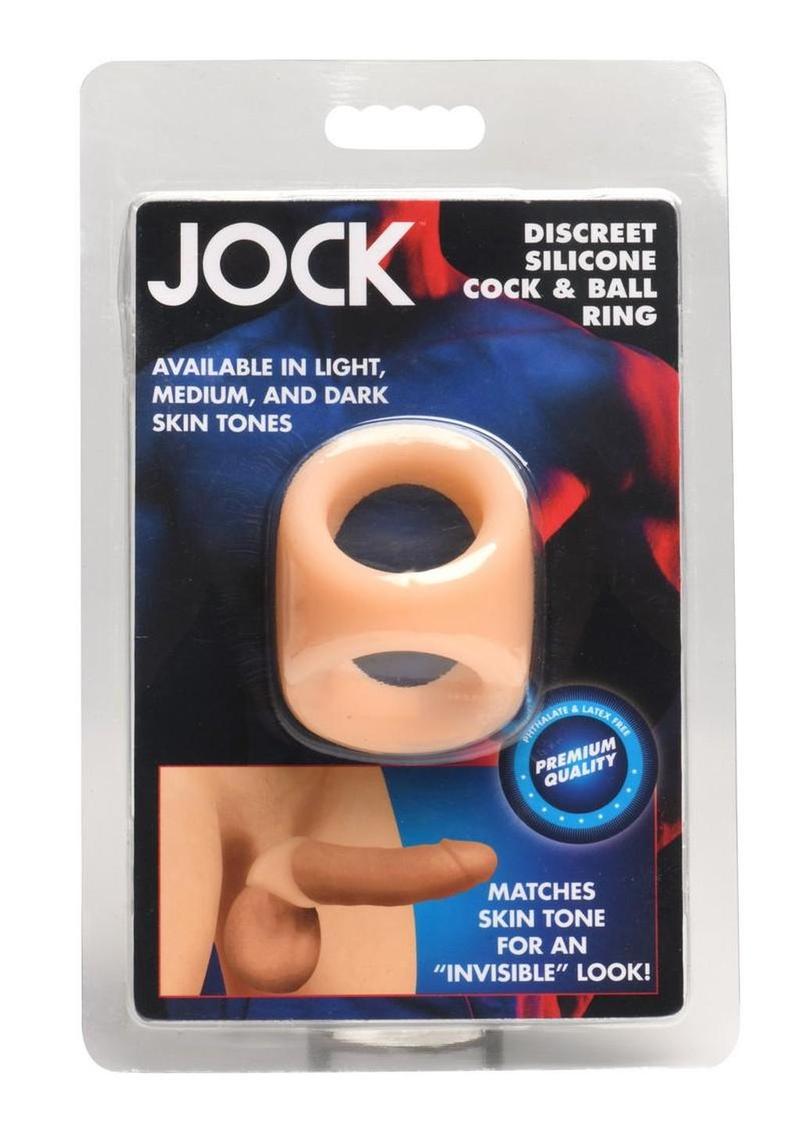 Jock Silicone Cock and Ball Ring - Vanilla
