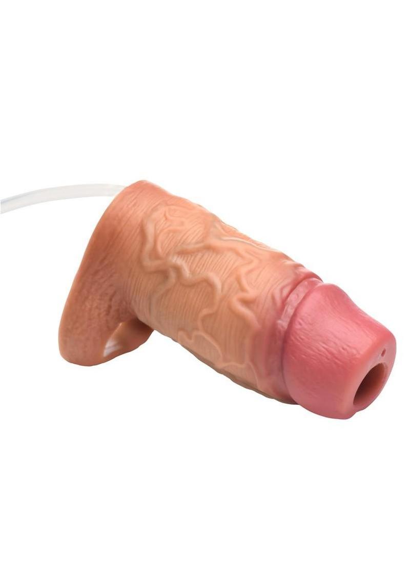 Jock Silicone Squirting Penis Enhancer with Ball Strap