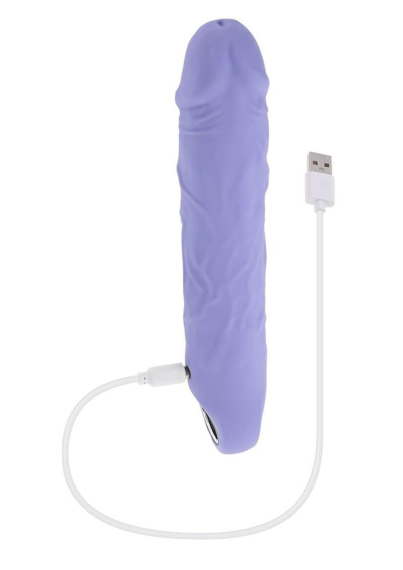 Large Purple Fantasy Rechargeable Silicone Vibrator