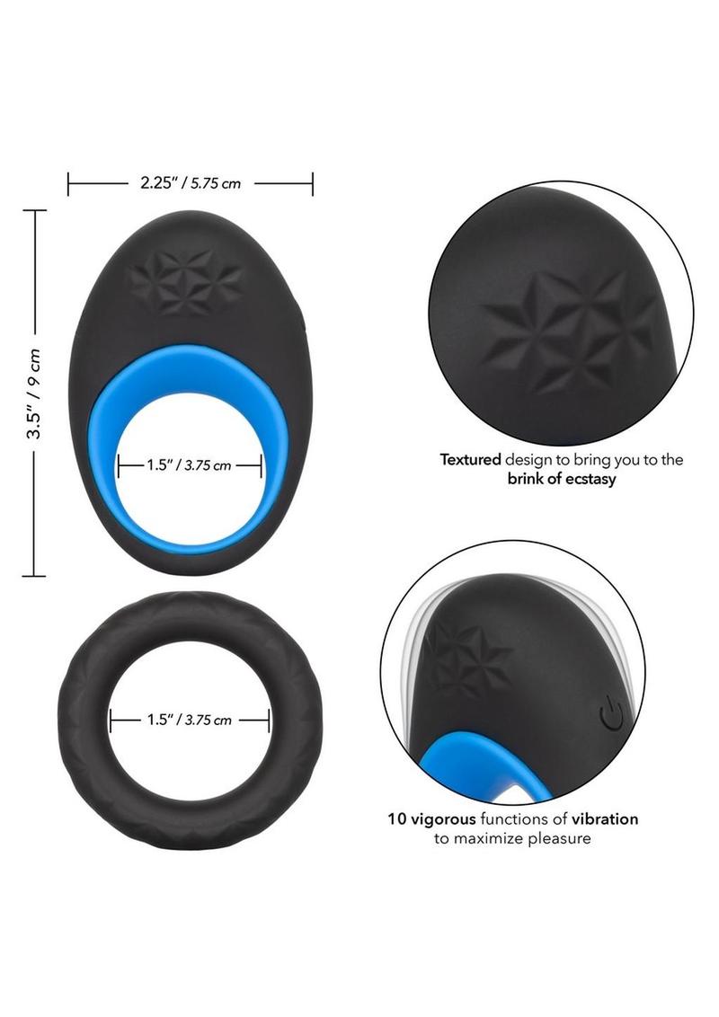Link Up Max Dual-Density Silicone Vibrating Cock Ring – 10 Functions