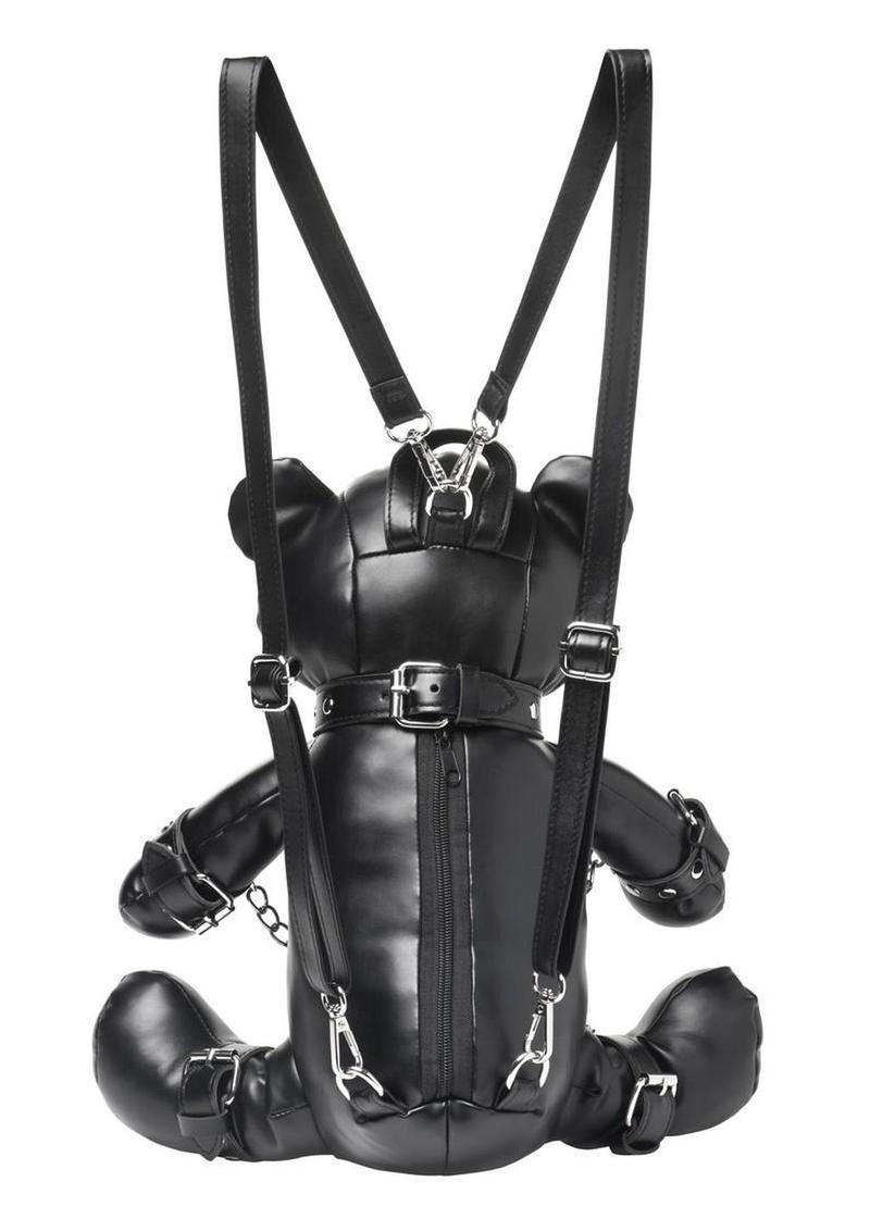 Master Series BDSM Bear Backpack – Plush Bondage Teddy with Vegan Leather Gear