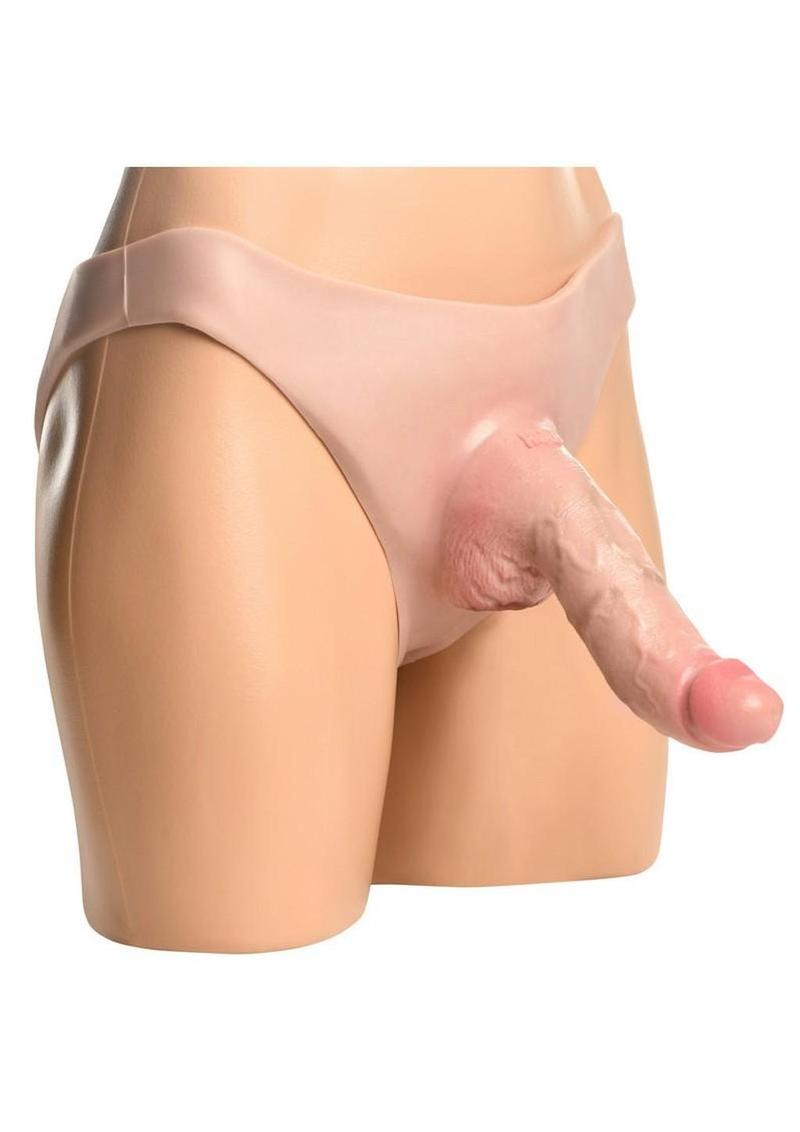 Master Series Curved Hollow Silicone Strap-On