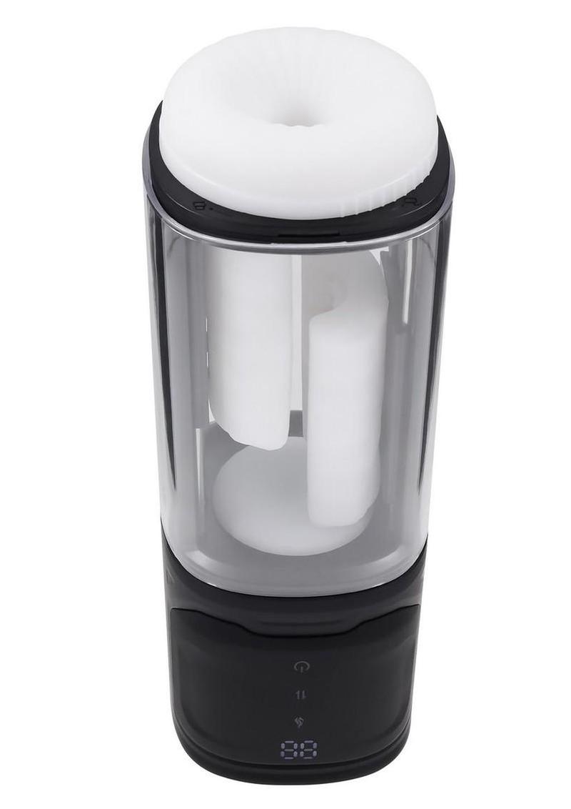 Playboy Side Piece Rechargeable Silicone Warming Sliding Stroker