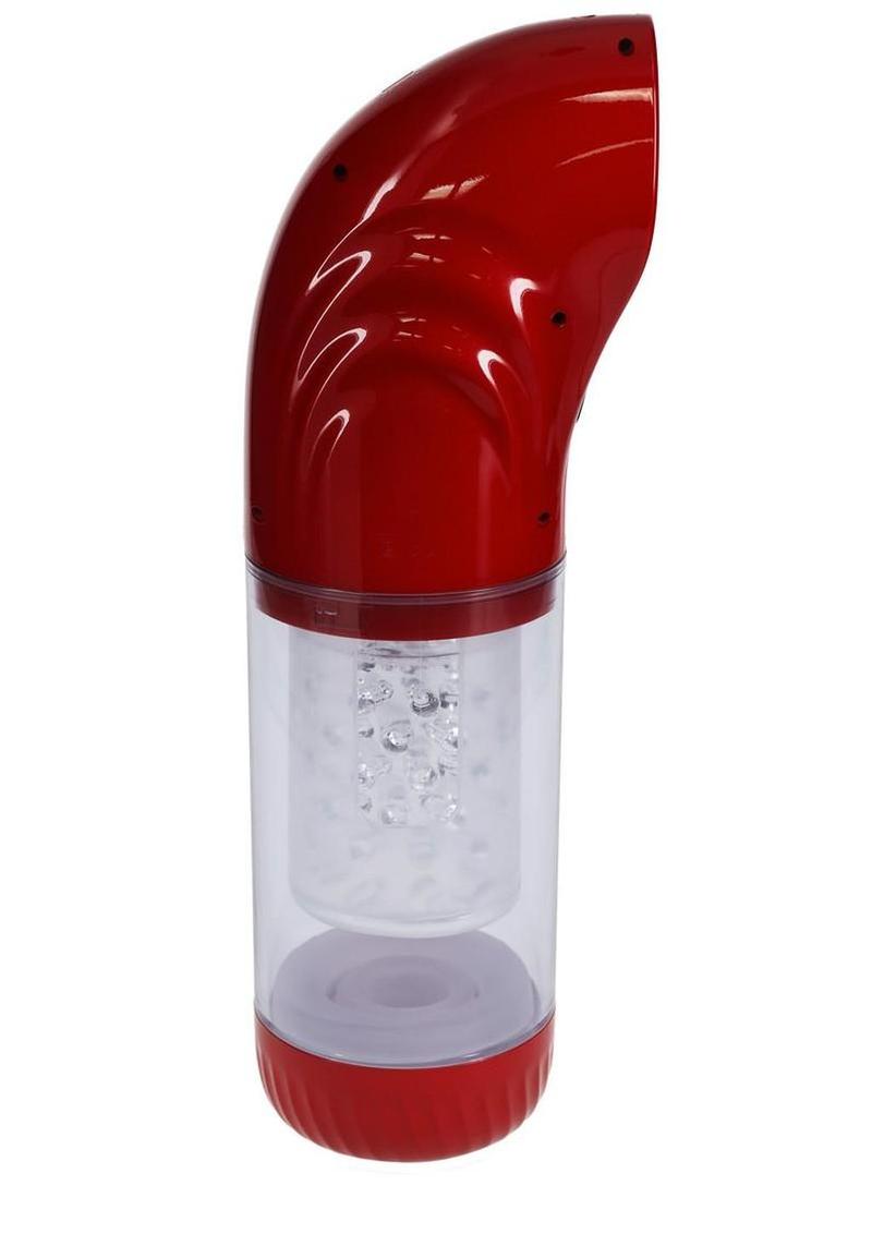 Pumped Strokemate Multi-Function Rechargeable Masturbator - Metallic Red