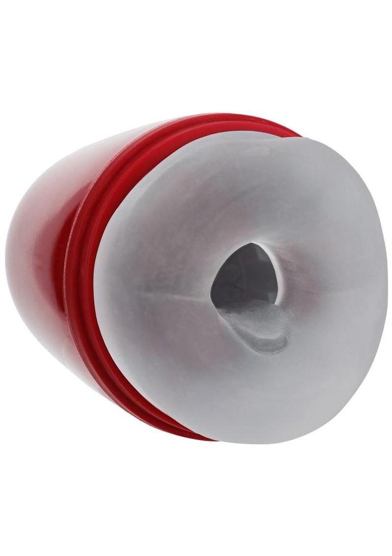 Pumped Vibrobator 10-Function Rechargeable Masturbator - Metallic Red