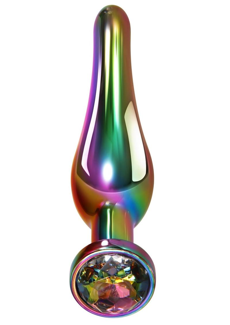 Rainbow Metal Anal Plug - Large