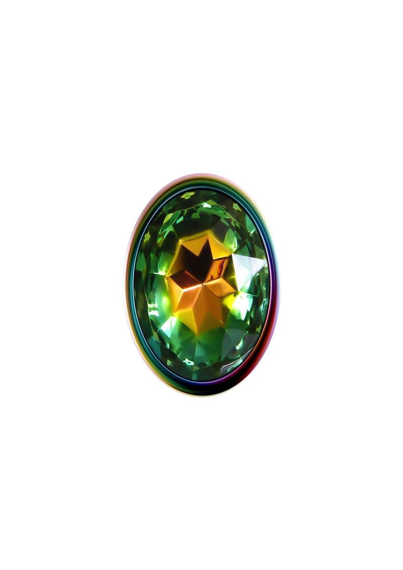 Rainbow Metal Anal Plug - Large