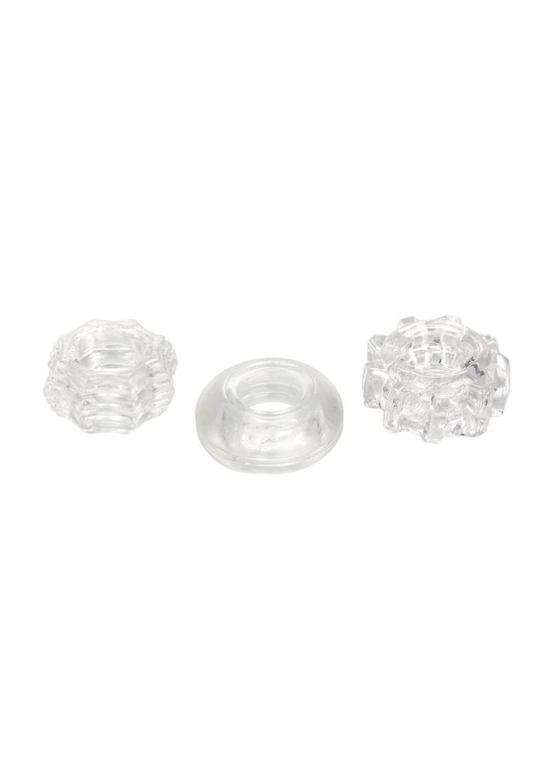Reversible Silicone Cock Ring Set — 3 Piece