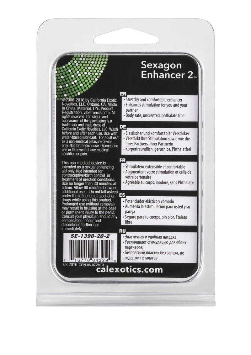 Sexagon Enhancer 2 Silicone Cock Ring