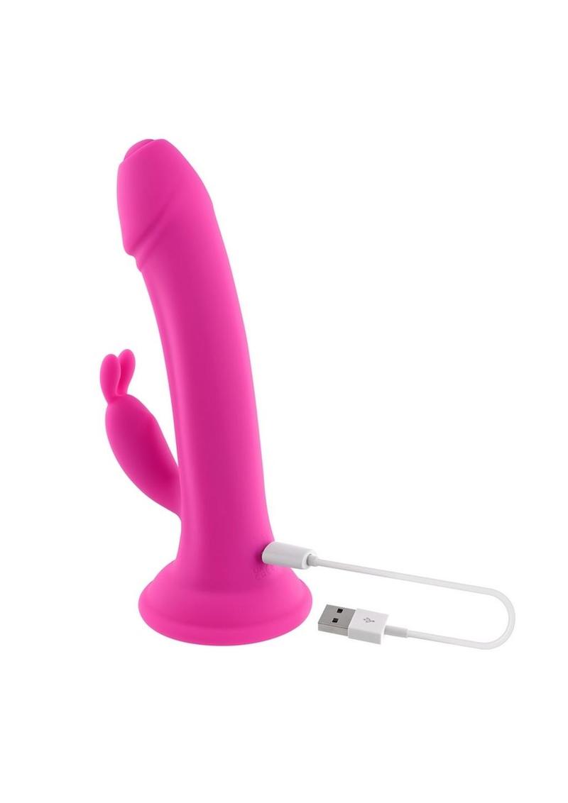 Somebunny to Love Rechargeable Silicone Rabbit Vibrator with Suction Cup