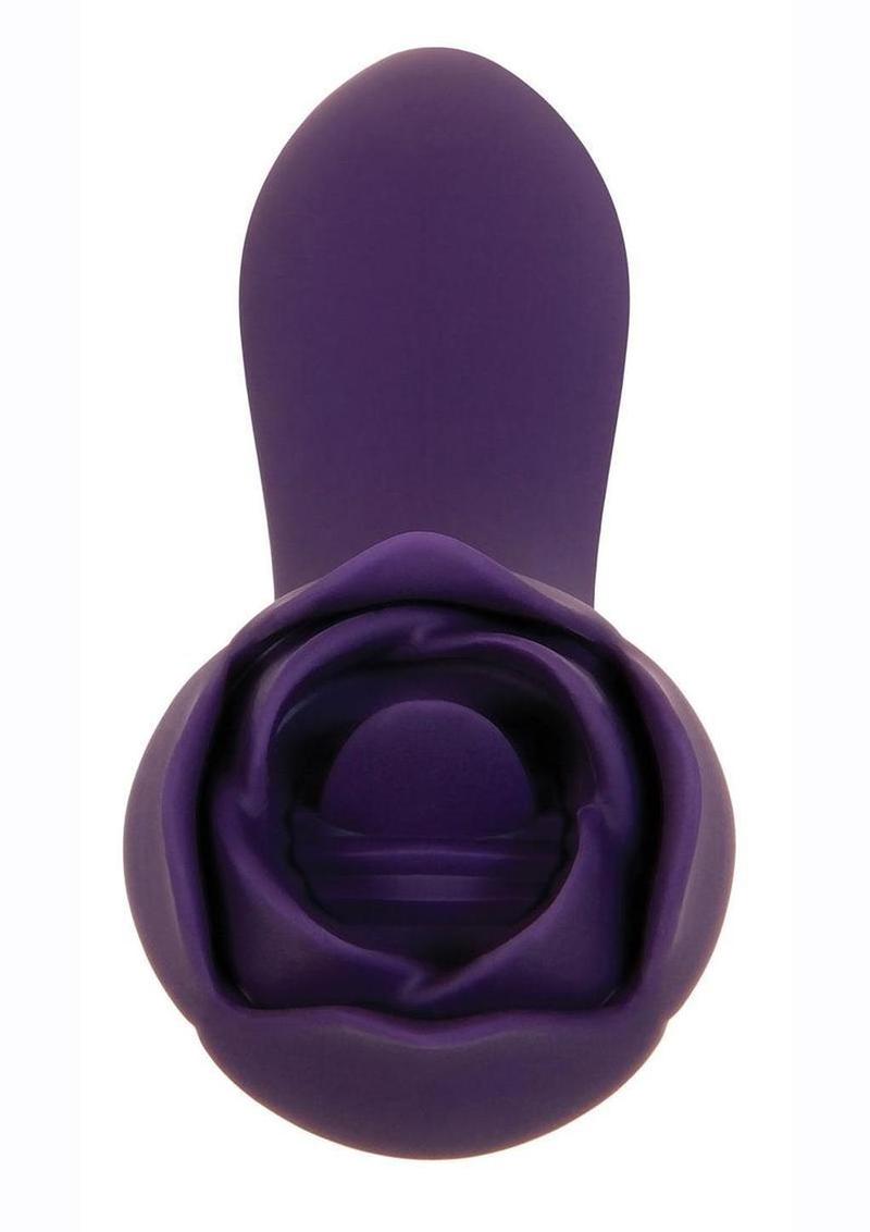 Thorny Rose Rechargeable Silicone Dual-End Vibrator – Rose + Shaft