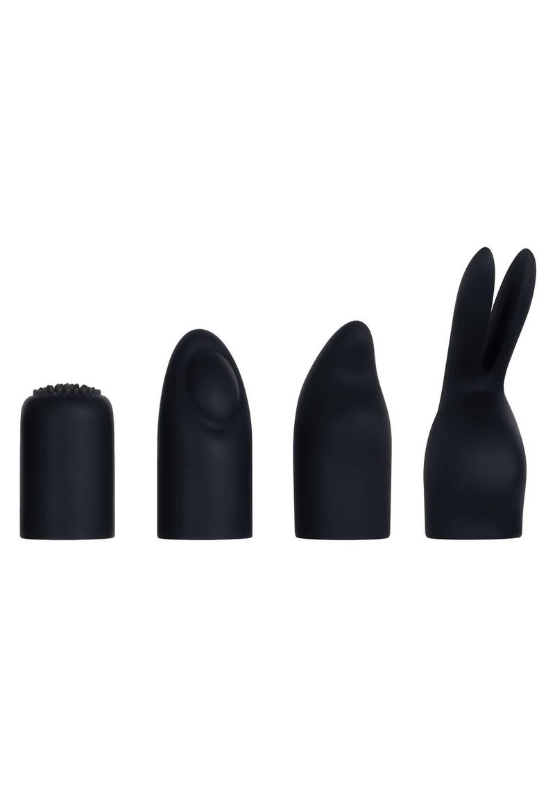 Tiny Treasures Rechargeable Silicone Vibrator with Multiple Attachments