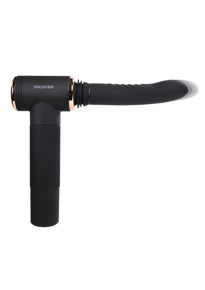Too Hot to Handle Rechargeable Silicone Thrusting Vibrator with Suction Cup Mount