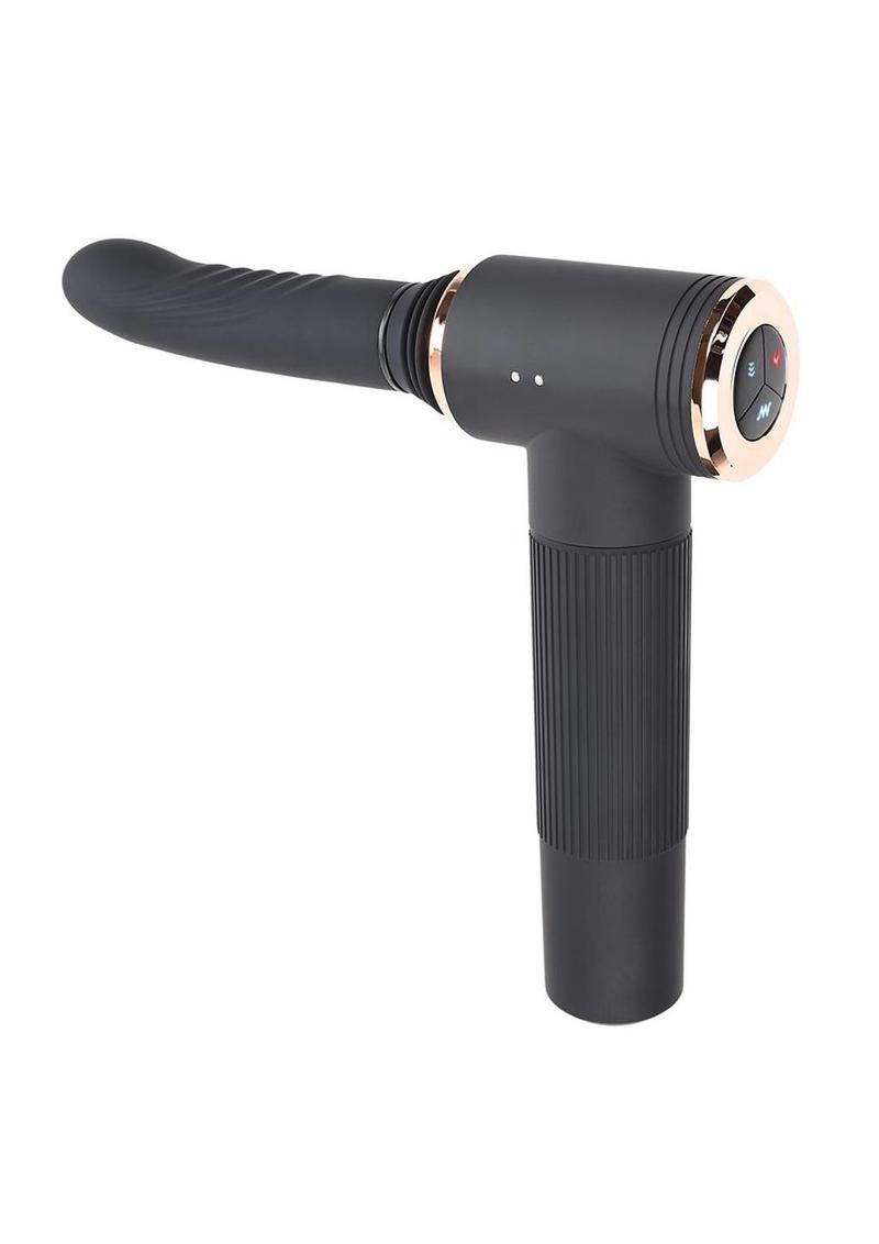 Too Hot to Handle Rechargeable Silicone Thrusting Vibrator with Suction Cup Mount